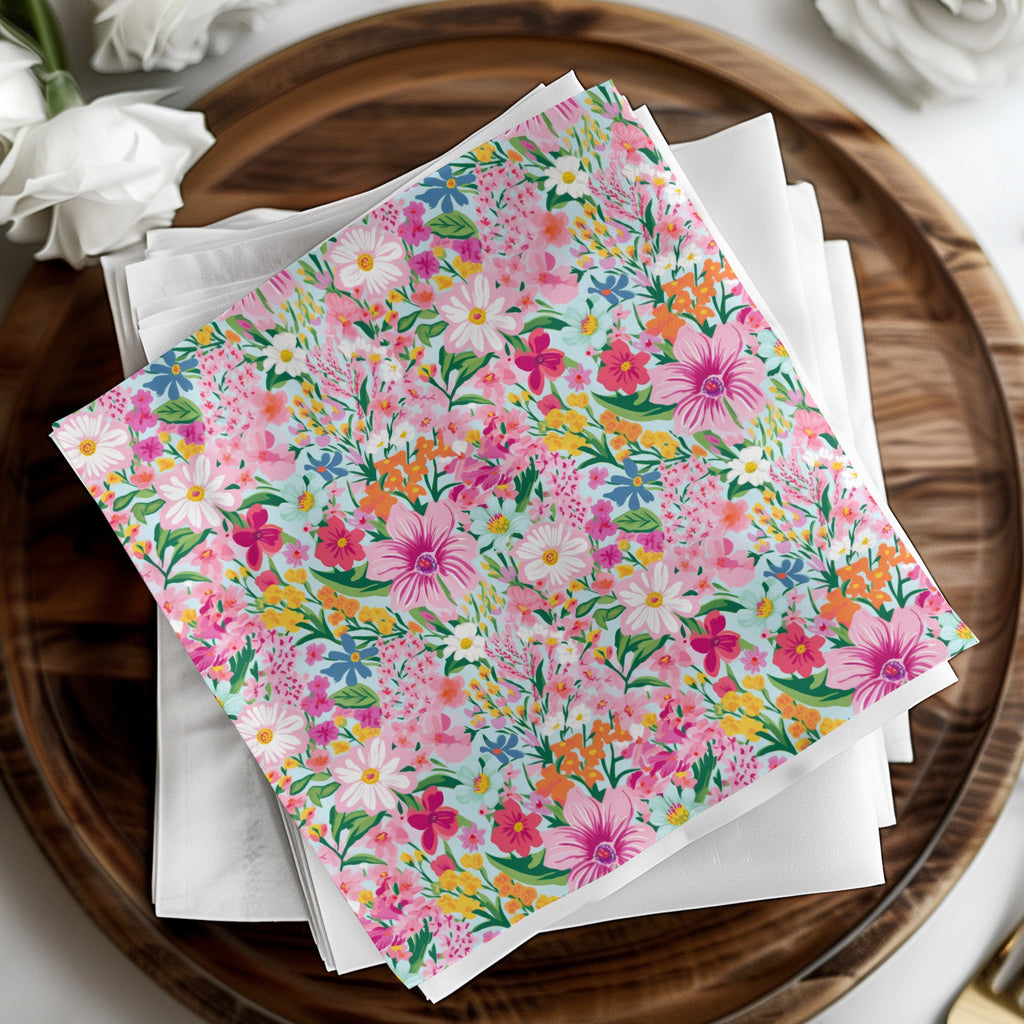 Elegant Floral Print Serviette for Special Occasions