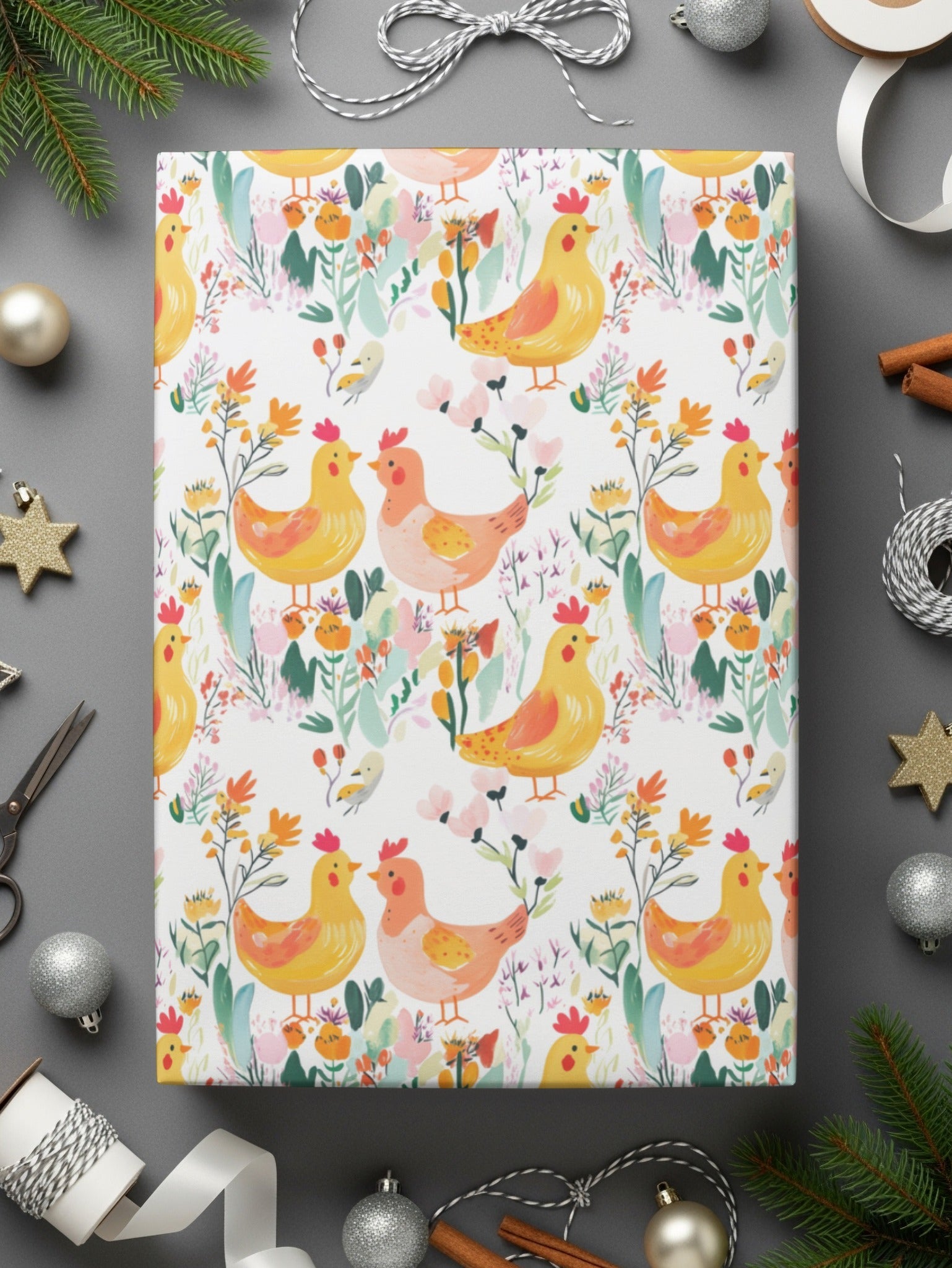 Bird and Floral Digital Seamless Pattern, Pastel Spring Design, 12x12 JPEG, Digital Paper Download, Fabric Design, Print on Demand - Moore and Mountain