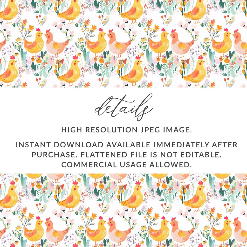 Bird and Floral Digital Seamless Pattern, Pastel Spring Design, 12x12 JPEG, Digital Paper Download, Fabric Design, Print on Demand - Moore and Mountain