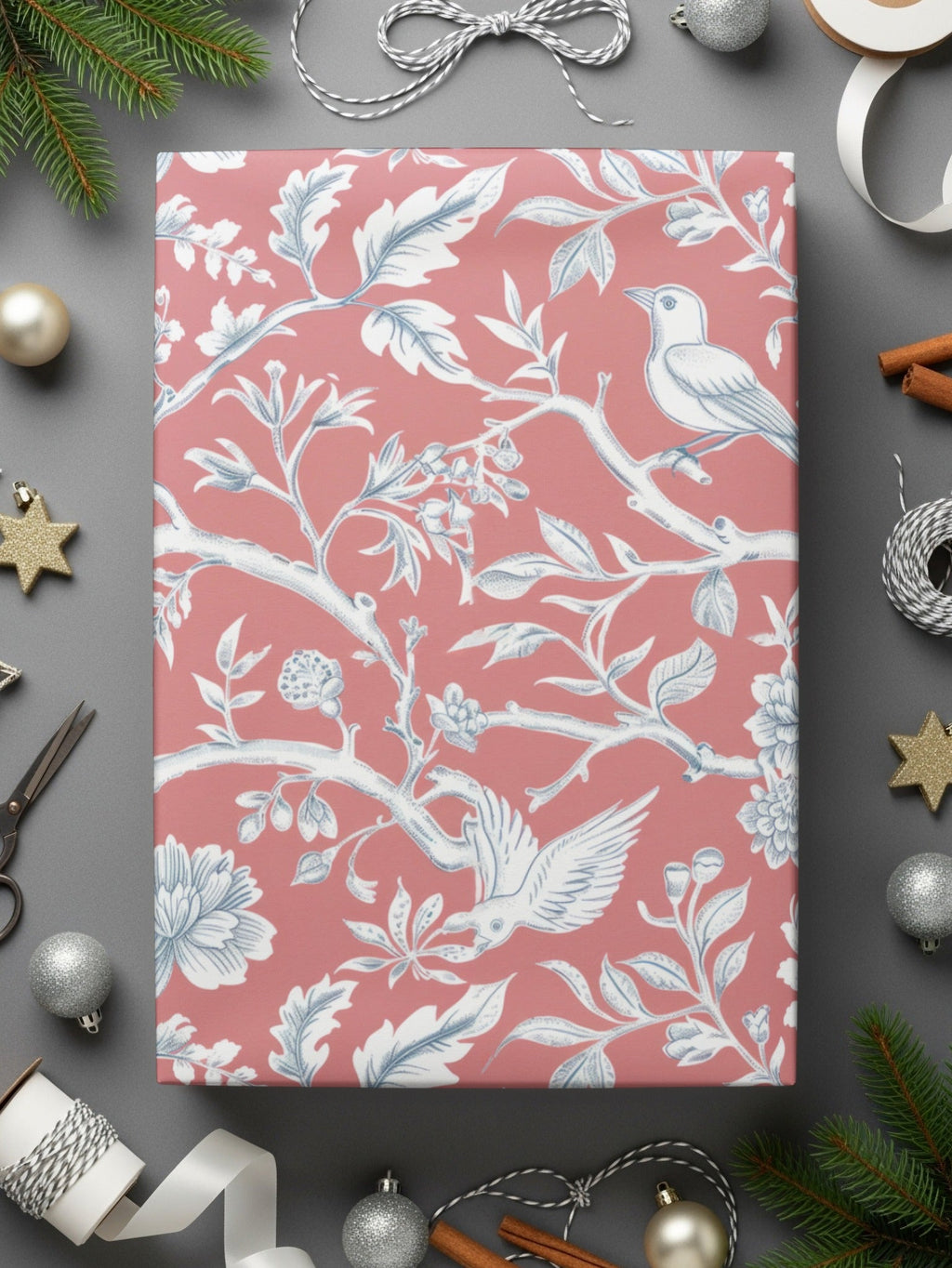 Bird and Floral Digital Seamless Pattern, Repeating Pattern Design, Textile Design, Scrapbooking, Wallpaper, Digital Paper - Moore and Mountain