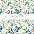 Bird Floral Seamless Pattern Digital Download, Botanical Print, Tropical Flower Design, Fabric Design, Background Texture - Moore and Mountain