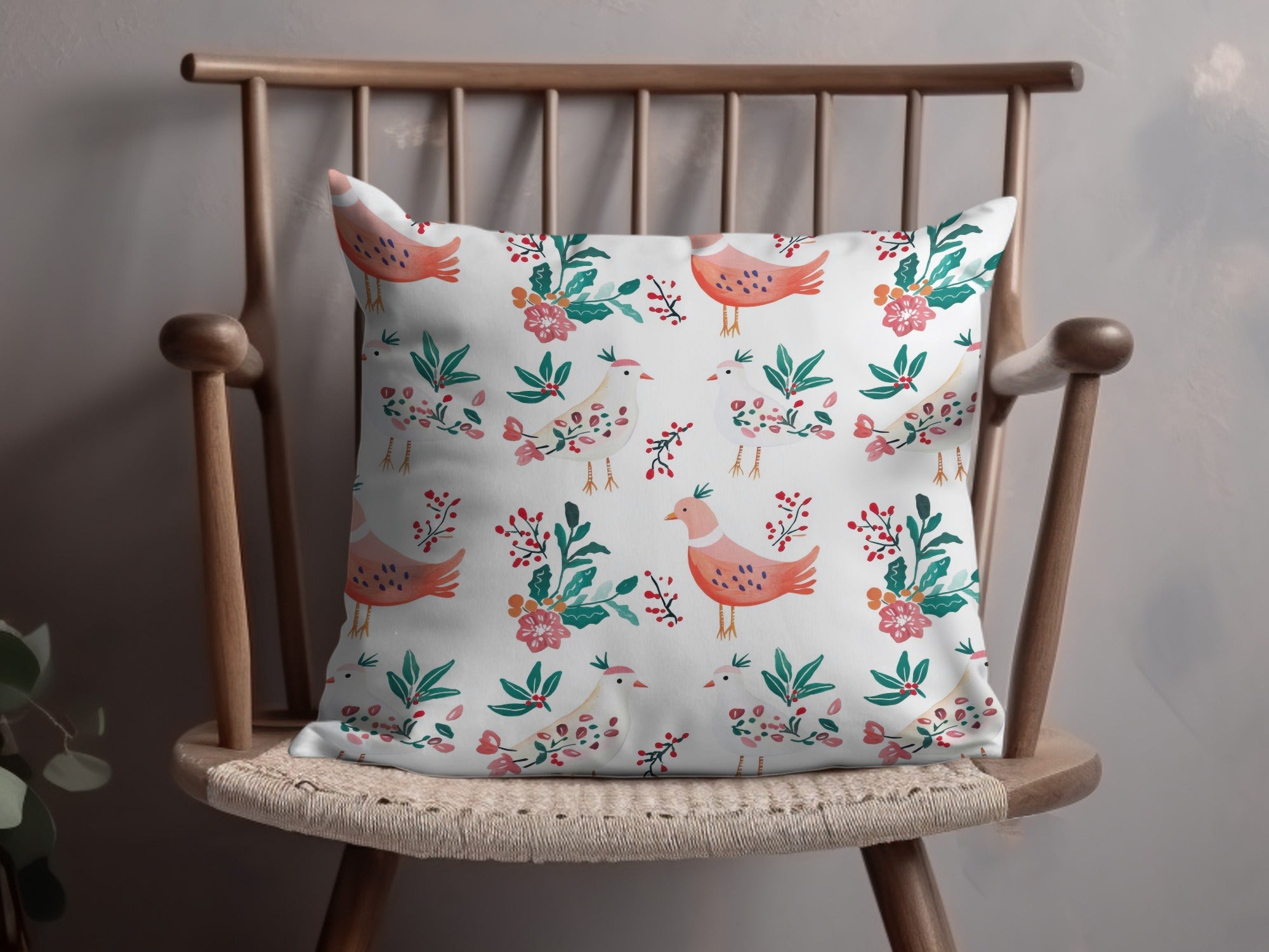 Birds Flowers Repeat Pattern Nature Inspired Design Digital - Moore and Mountain