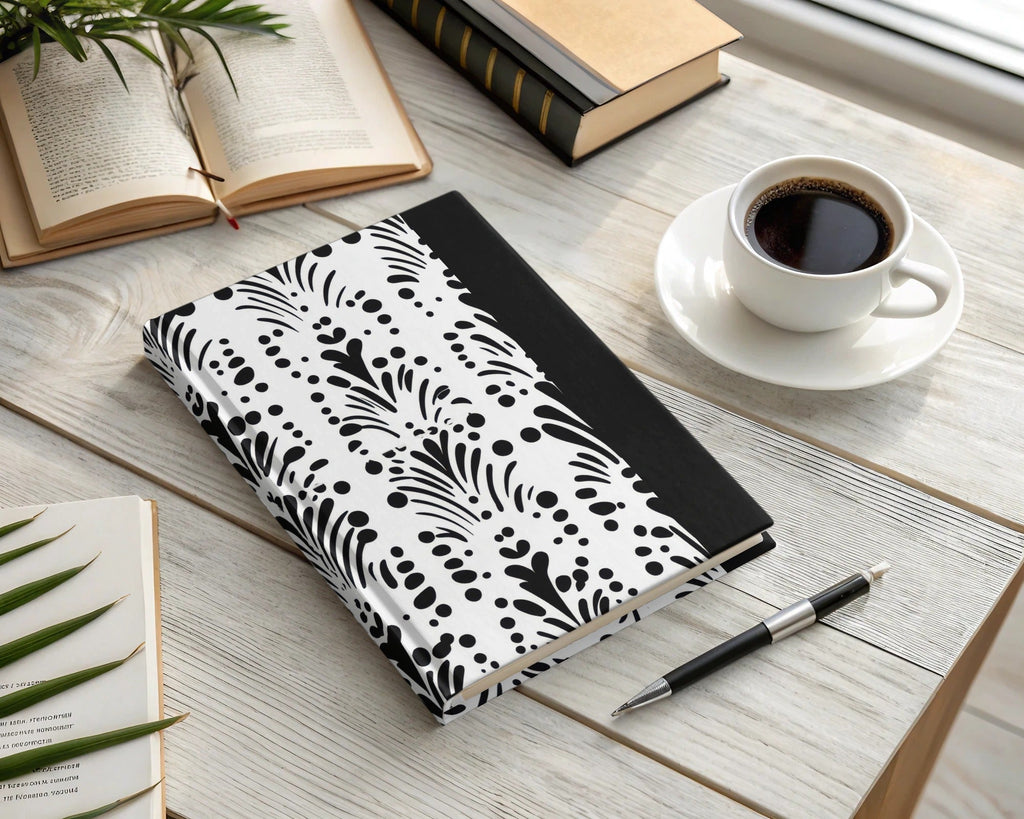 Black and White Abstract Doodle, Art Nouveau Seamless Pattern - Moore and Mountain