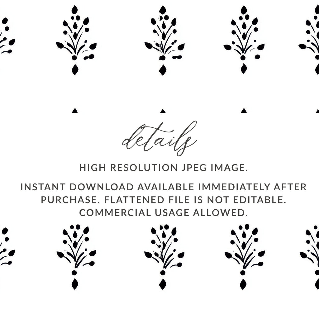 Black and White Abstract Doodle Digital Art Print, Geometric Pattern, Minimalist Design, Modern Home Decor, Printable Wall Art - Moore and Mountain