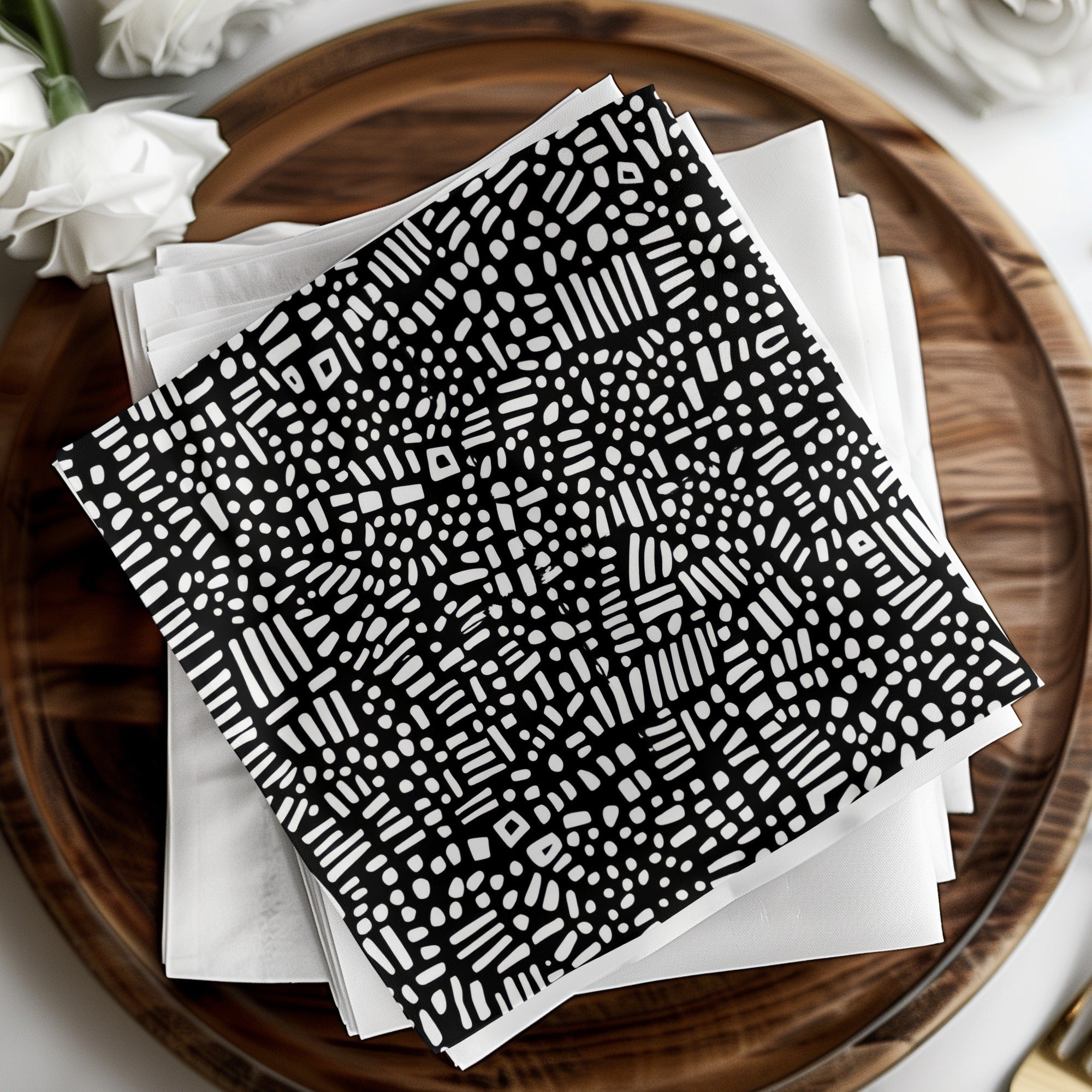 Black and White Abstract Doodle, Geometric Digital Art Print, Modern Digital Download, Printable Wall Art, Home Decor - Moore and Mountain