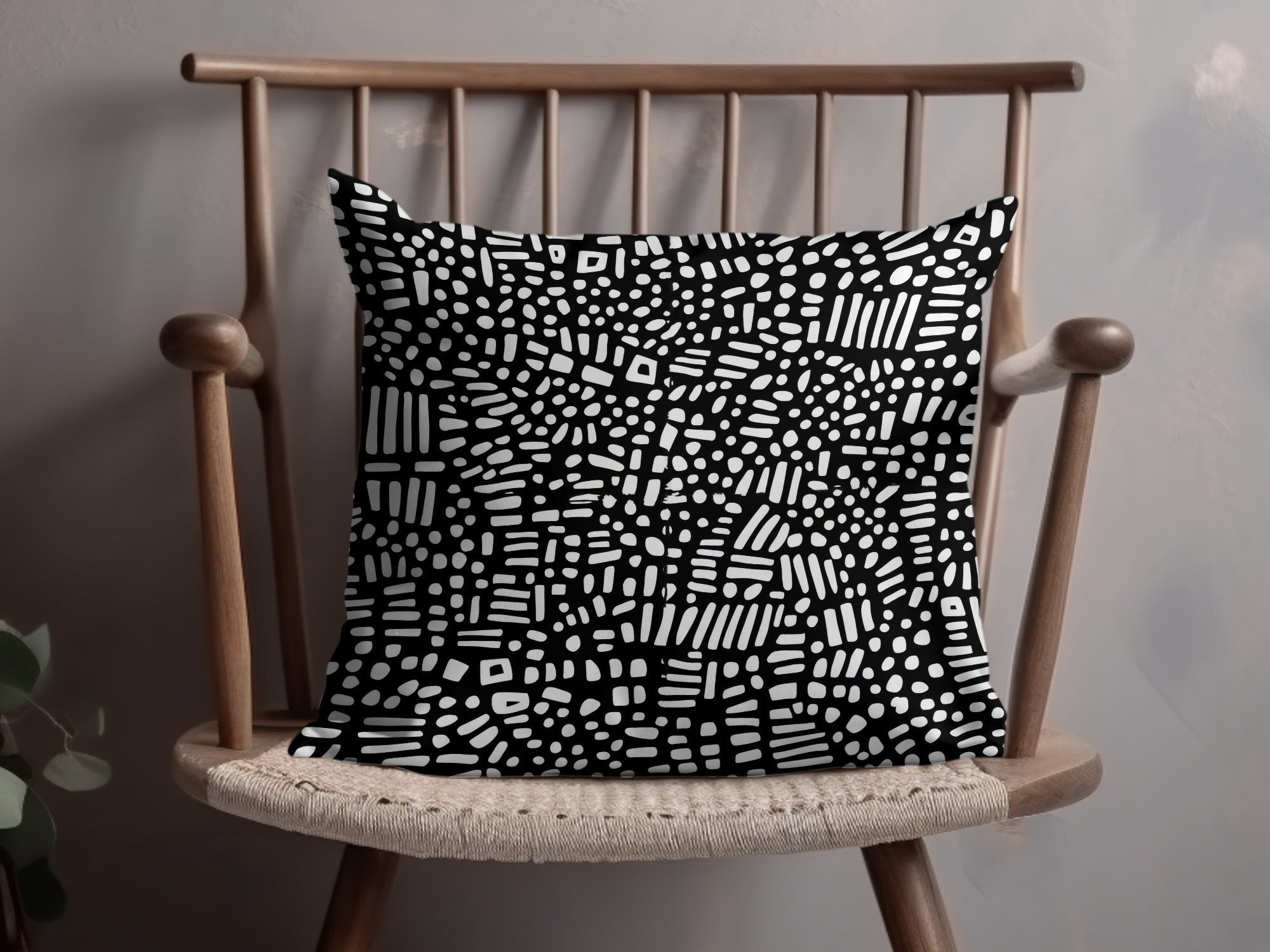 Black and White Abstract Doodle, Geometric Digital Art Print, Modern Digital Download, Printable Wall Art, Home Decor - Moore and Mountain