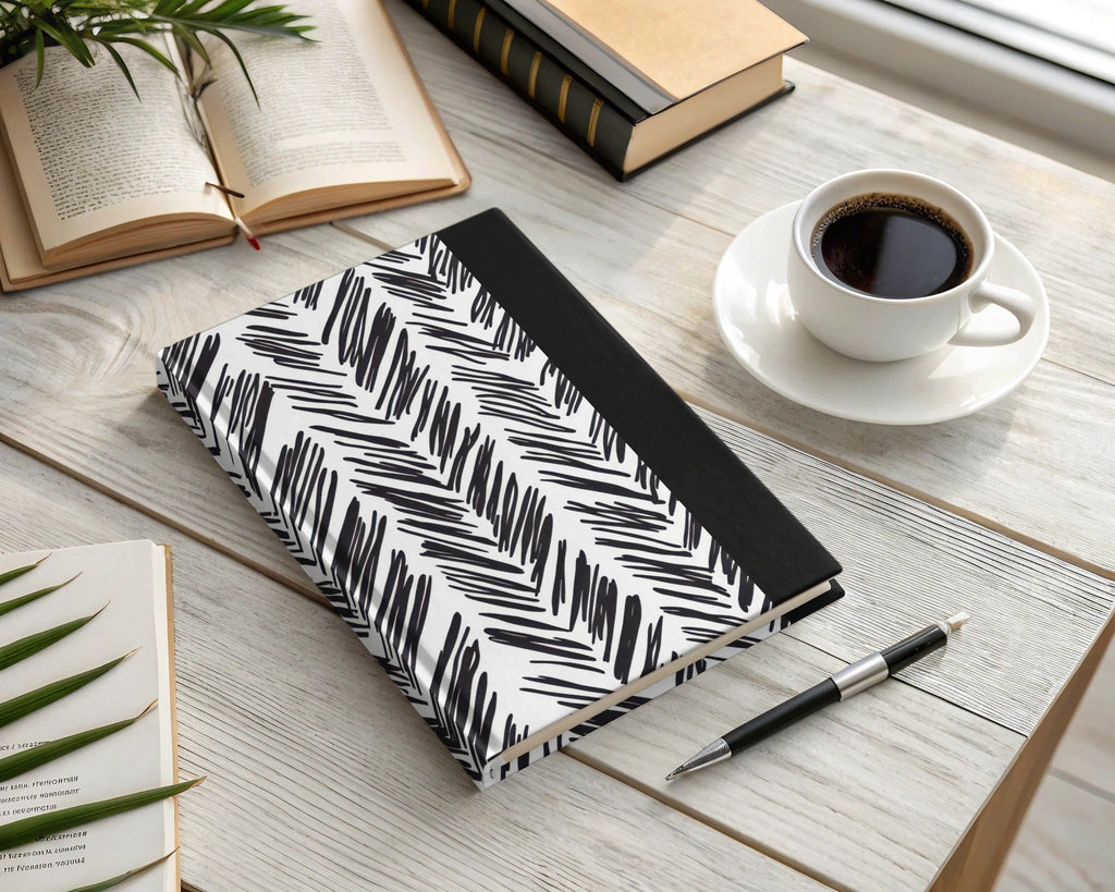 Black and White Abstract Doodle Geometric Digital Paper, Seamless Pattern for Crafts, Fabric, Background, Printable Art - Moore and Mountain