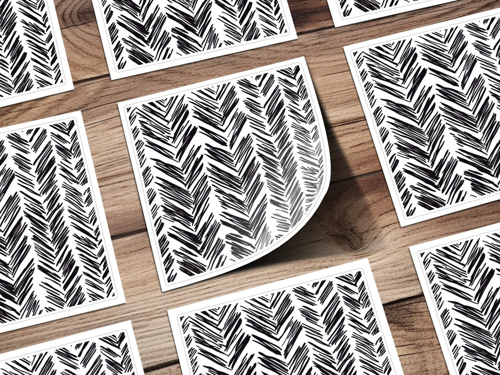 Black and White Abstract Doodle Geometric Digital Paper, Seamless Pattern for Crafts, Fabric, Background, Printable Art - Moore and Mountain