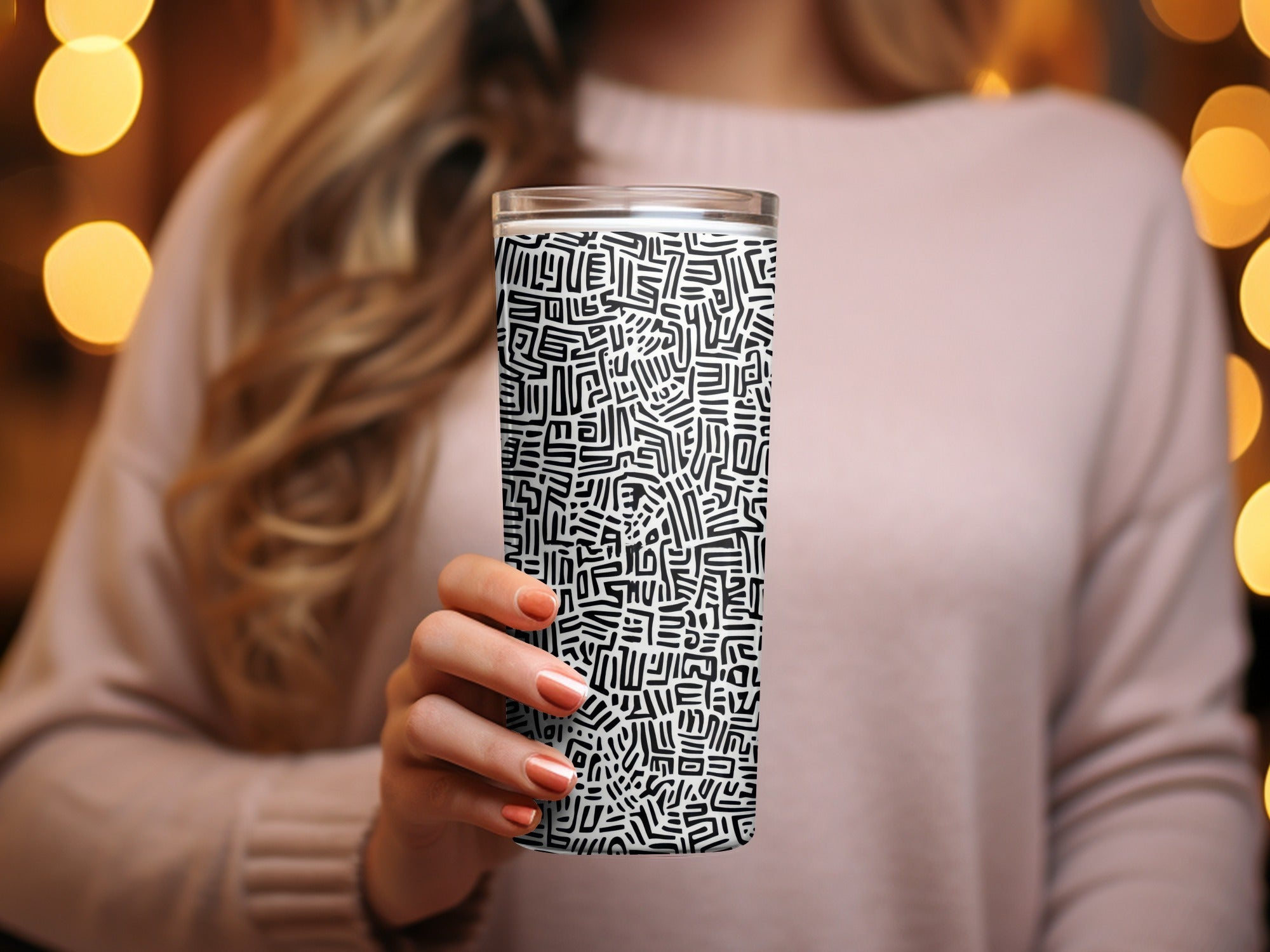 Black and White Abstract Doodle, Geometric Digital Pattern, Modern Printable Art, Trendy Background Design, Instant Download, Commercial Use - Moore and Mountain