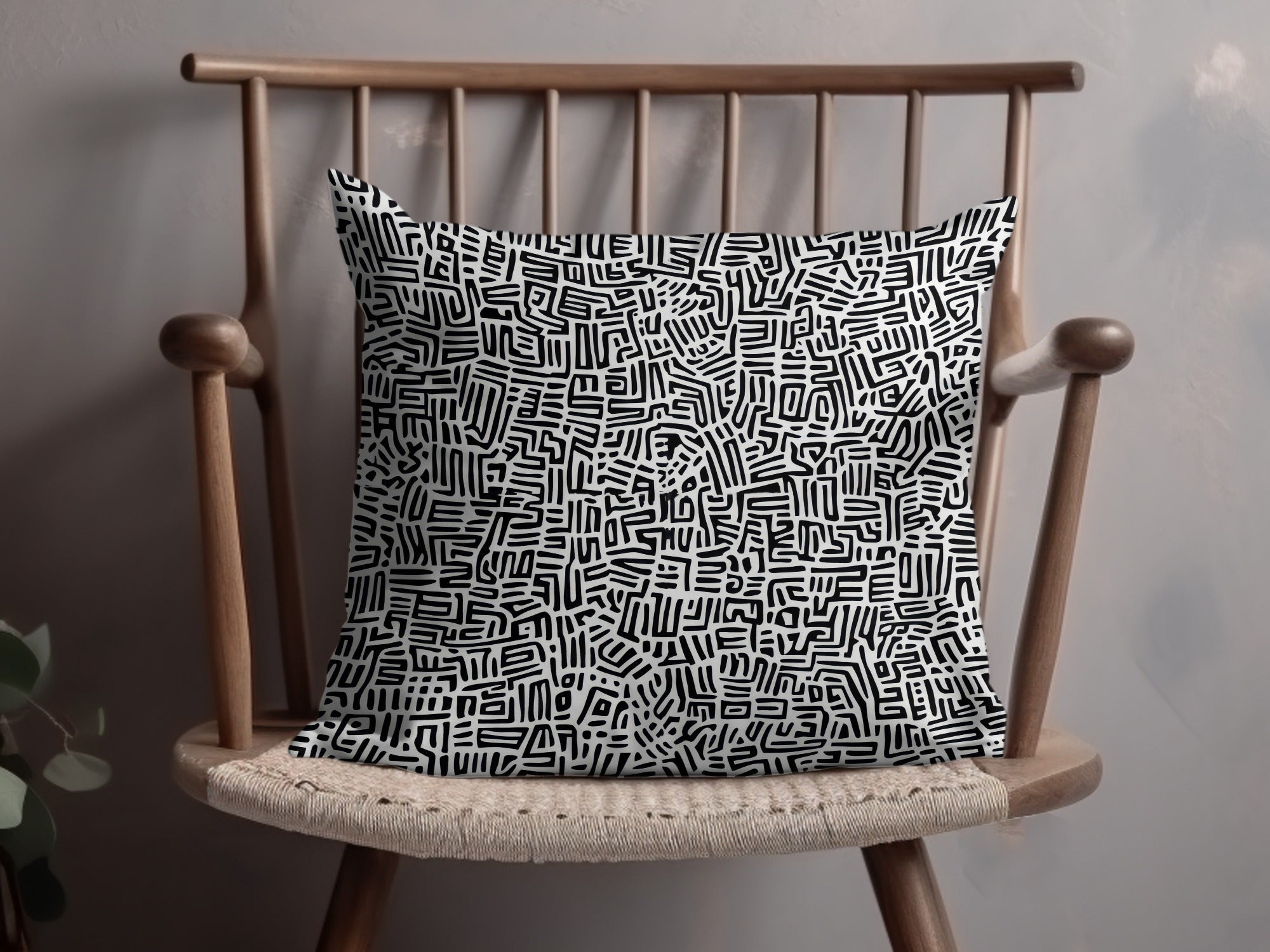 Black and White Abstract Doodle, Geometric Digital Pattern, Modern Printable Art, Trendy Background Design, Instant Download, Commercial Use - Moore and Mountain