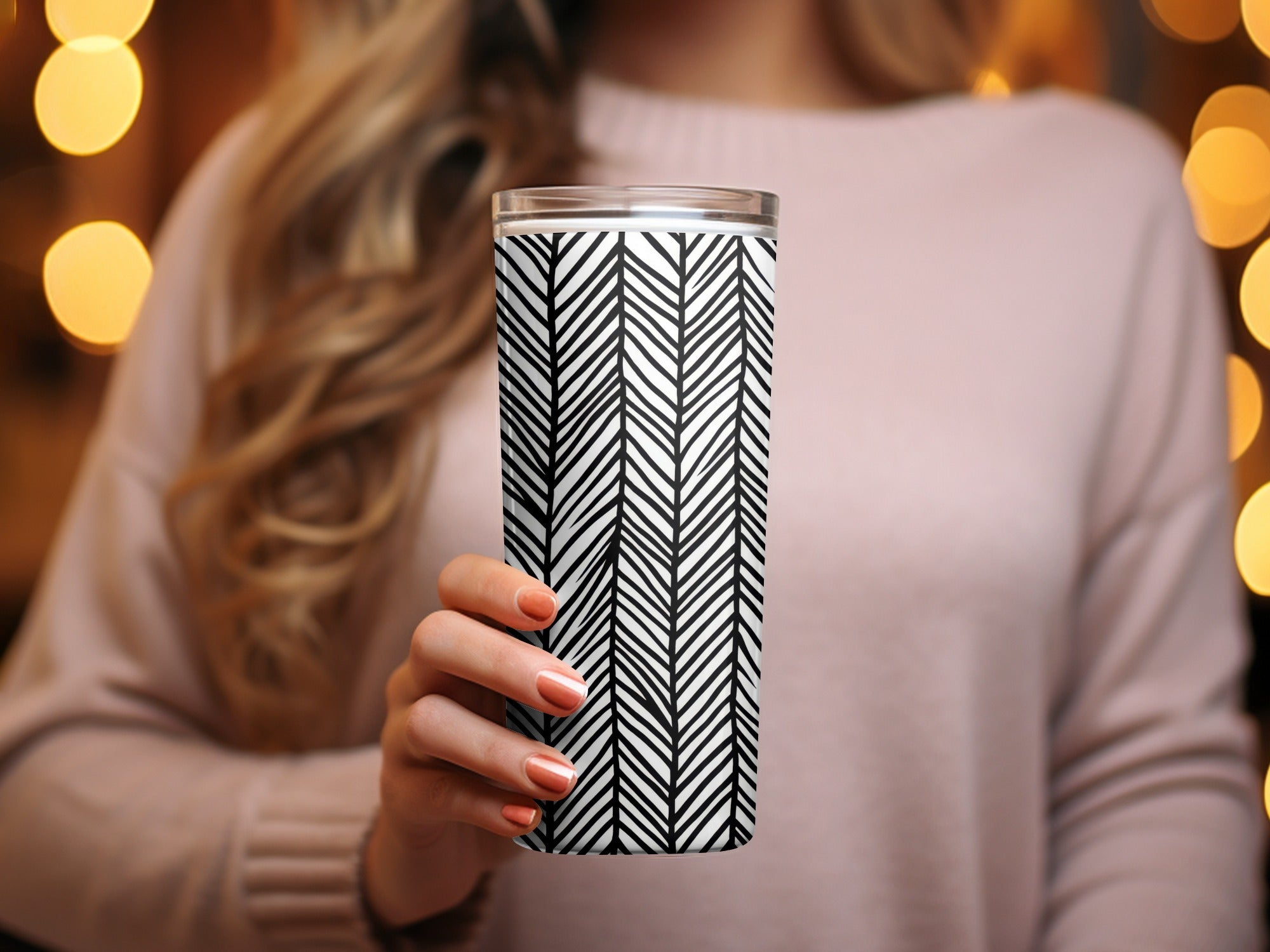 Black and White Abstract Doodle Geometric Digital Pattern, Seamless Design, Herringbone Doodle - Moore and Mountain