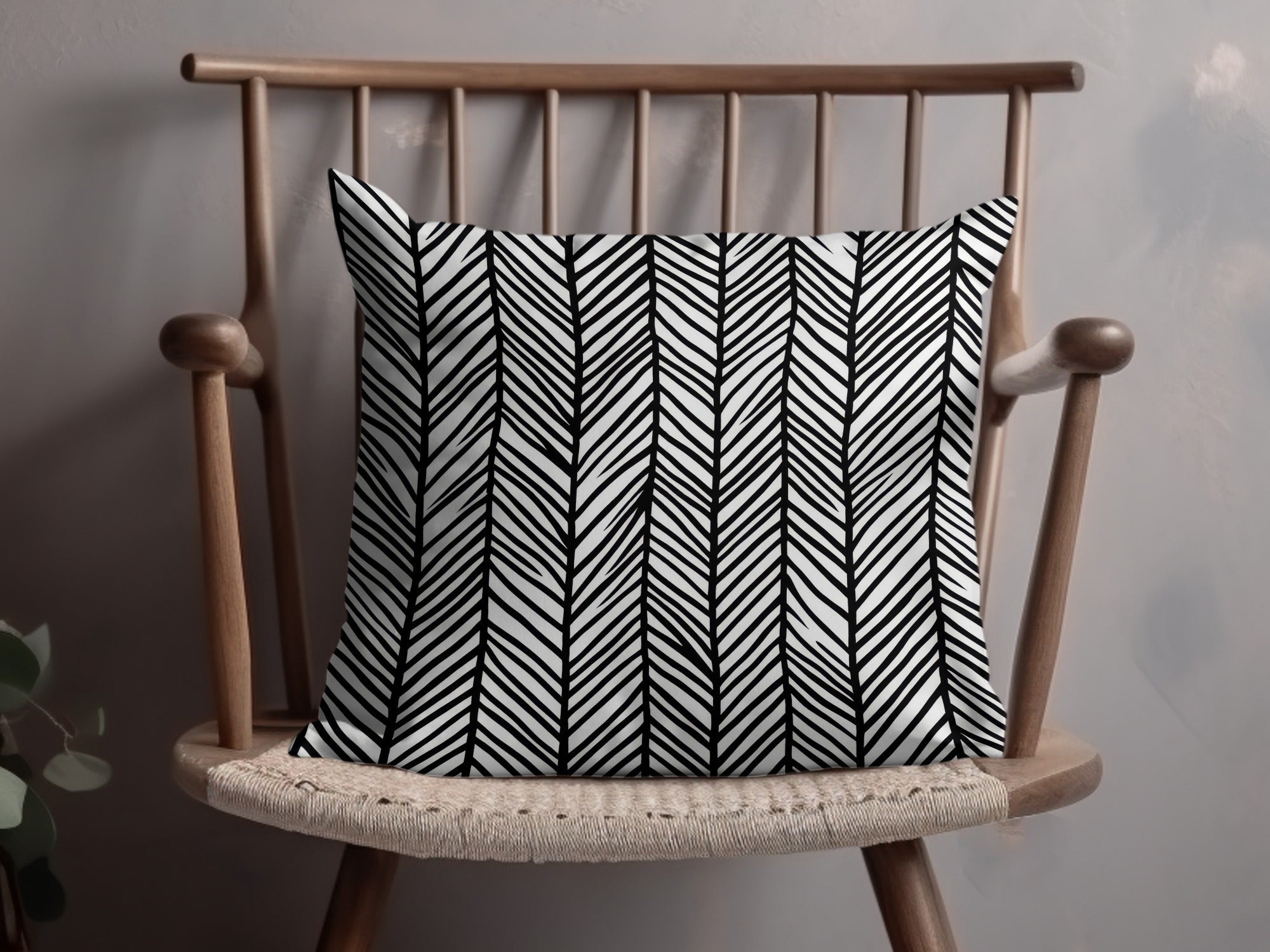 Black and White Abstract Doodle Geometric Digital Pattern, Seamless Design, Herringbone Doodle - Moore and Mountain