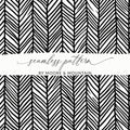 Black and White Abstract Doodle Geometric Digital Pattern, Seamless Design, Herringbone Doodle - Moore and Mountain