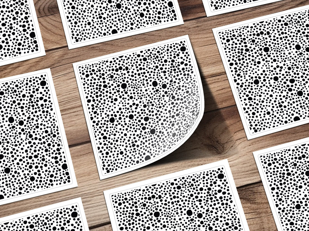 Black and White Abstract Doodle Modern Circles Pattern Simple - Moore and Mountain