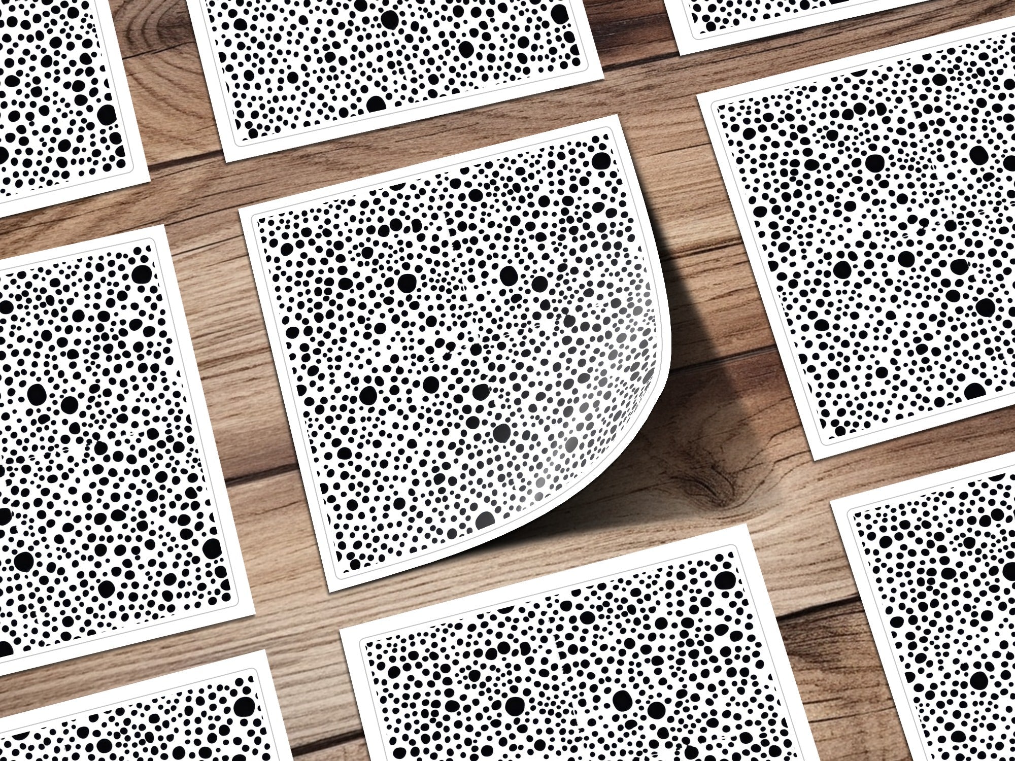 Black and White Abstract Doodle Modern Circles Pattern Simple - Moore and Mountain