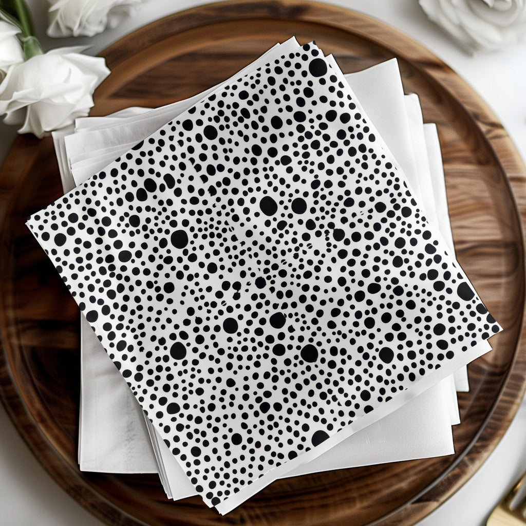 Black and White Abstract Doodle Modern Circles Pattern Simple - Moore and Mountain