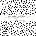 Black and White Abstract Triangles Doodle Pattern Texture, Modern Background, Scrapbook Paper, Printable Pattern - Moore and Mountain