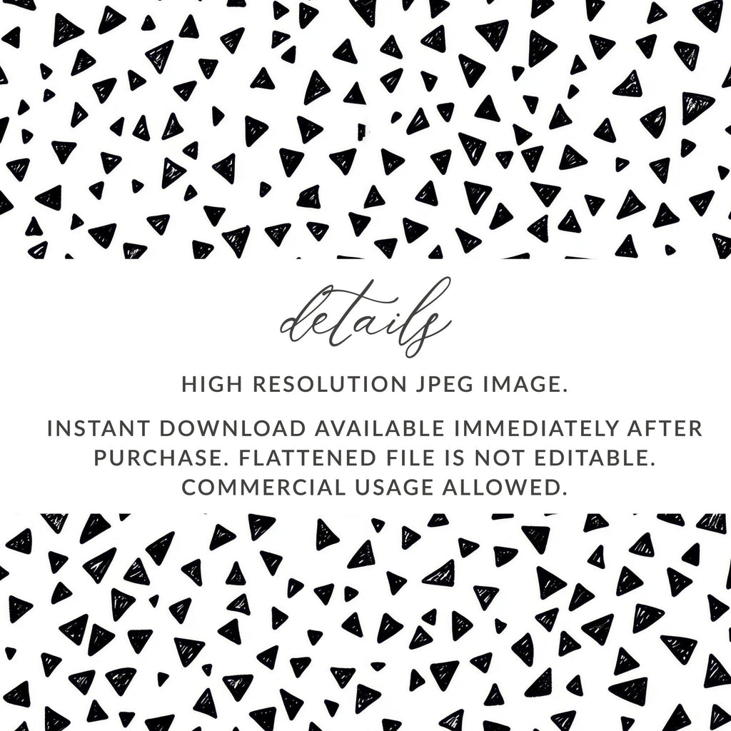 Black and White Abstract Triangles Doodle Pattern Texture, Modern Background, Scrapbook Paper, Printable Pattern - Moore and Mountain