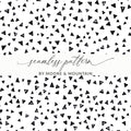 Black and White Abstract Triangles Seamless Geometric Pattern Tiny Triangles - Moore and Mountain