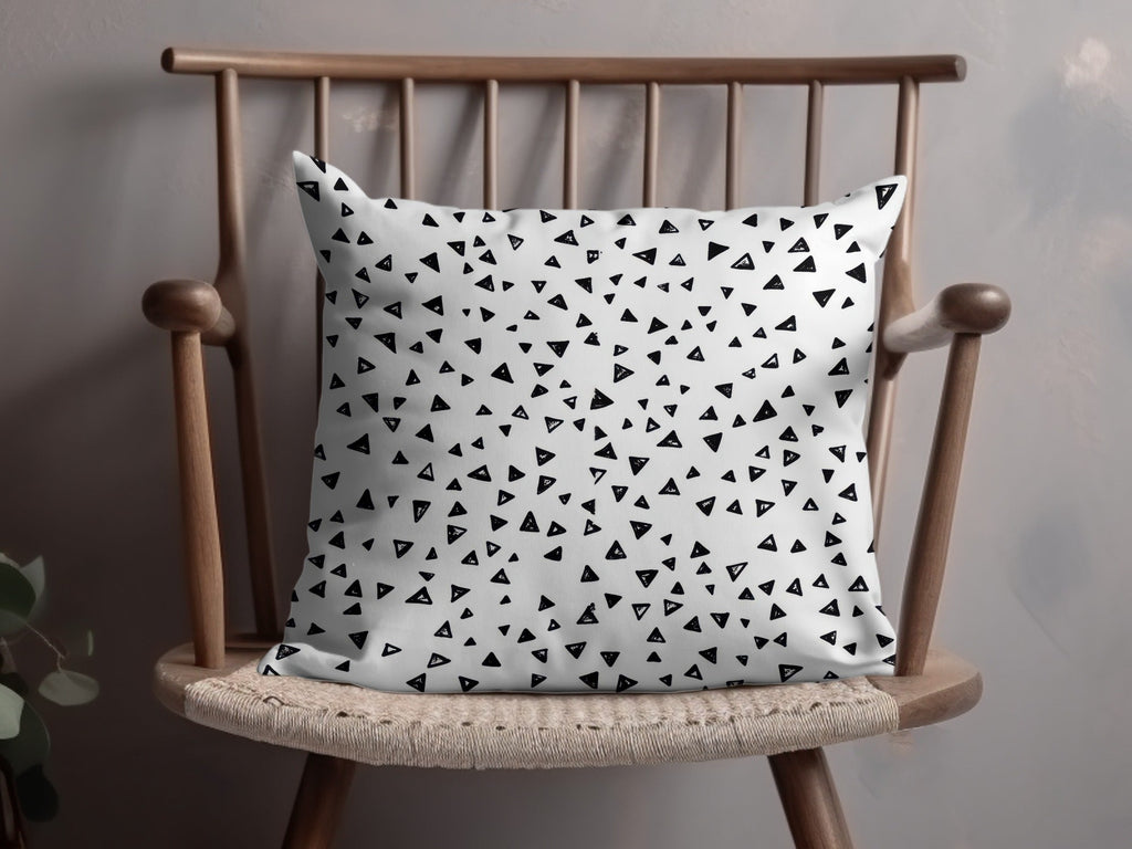 Black and White Abstract Triangles Seamless Geometric Pattern Tiny Triangles - Moore and Mountain