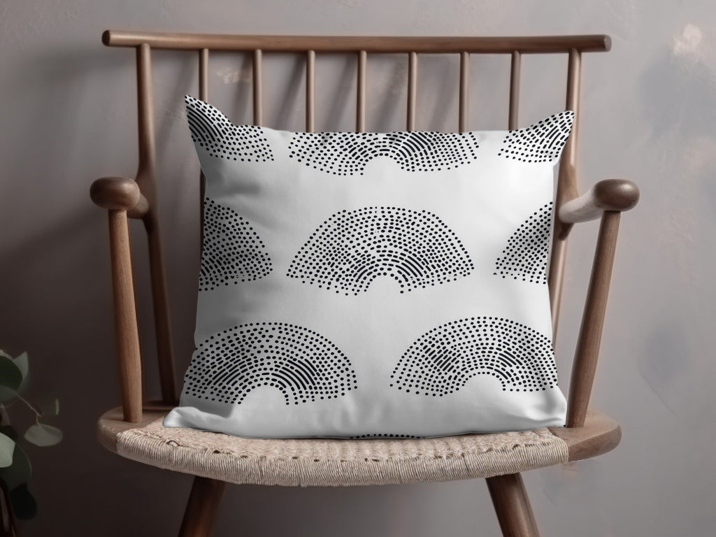 Black and White Geometric Dotted Rainbows Seamless Pattern - Moore and Mountain