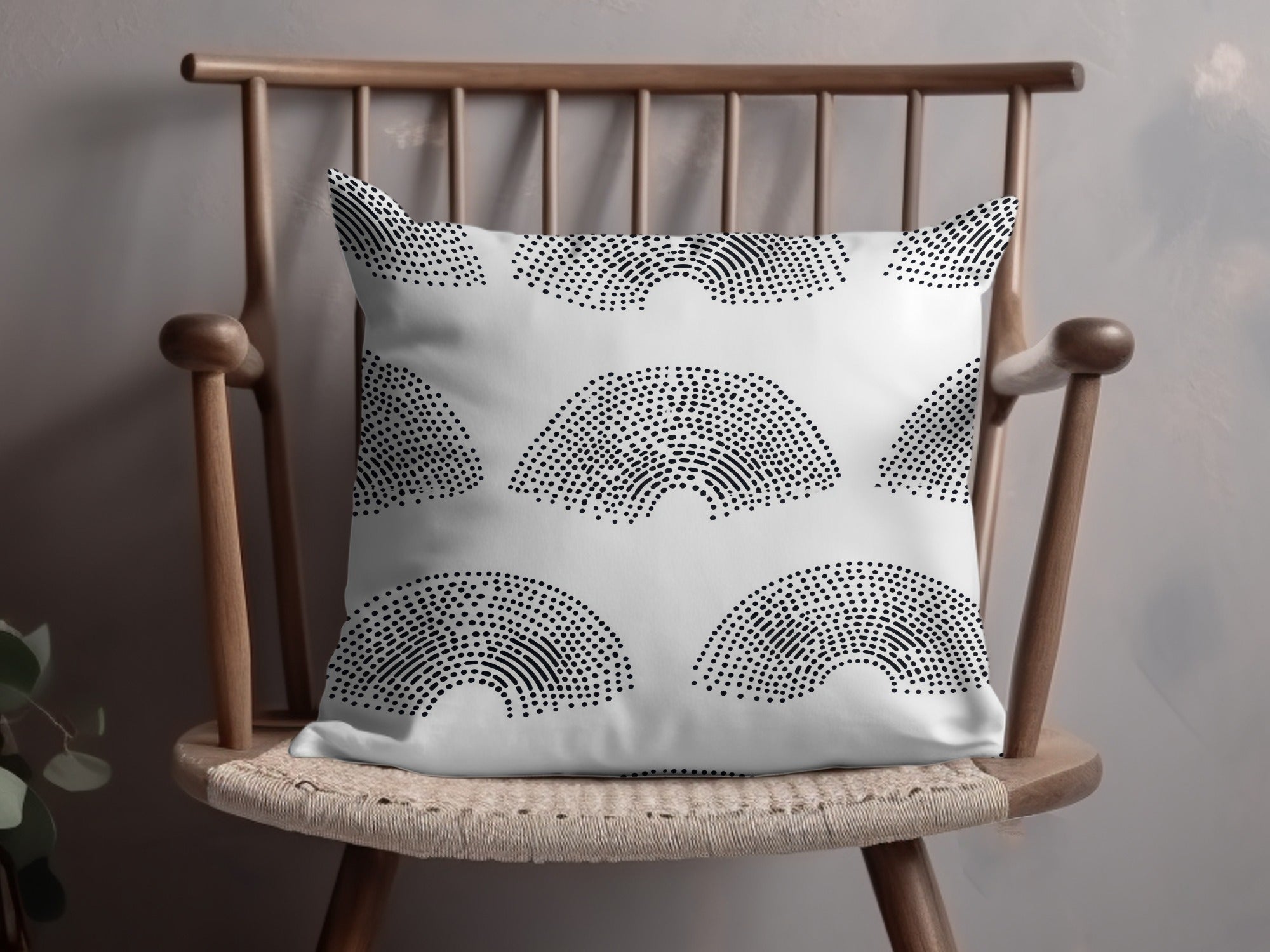 Black and White Geometric Dotted Rainbows Seamless Pattern - Moore and Mountain