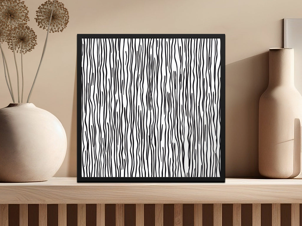 Black and White Wavy Lines Seamless Background Modern Pattern Abstract - Moore and Mountain