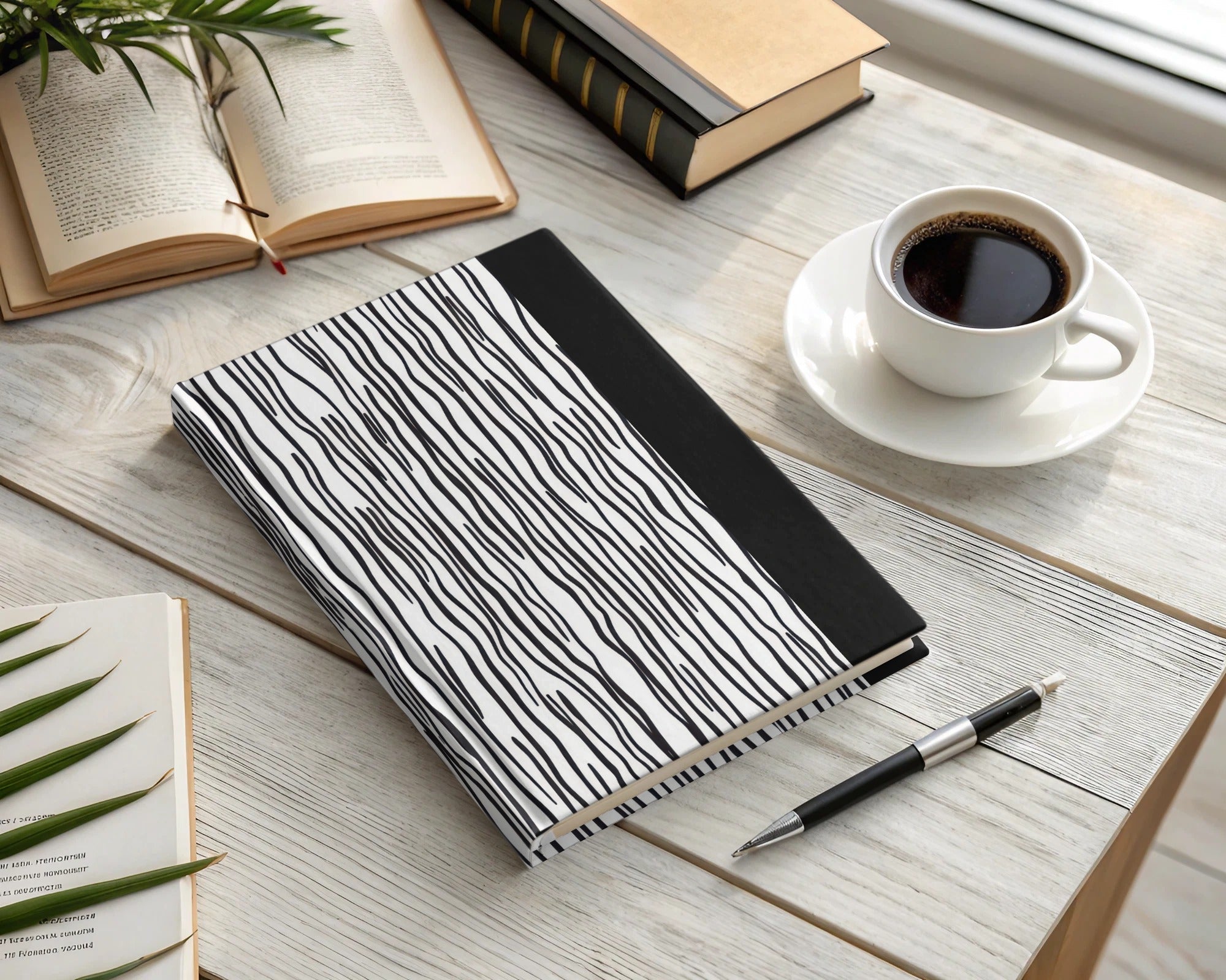 Black and White Wavy Lines Seamless Background Modern Pattern Abstract - Moore and Mountain