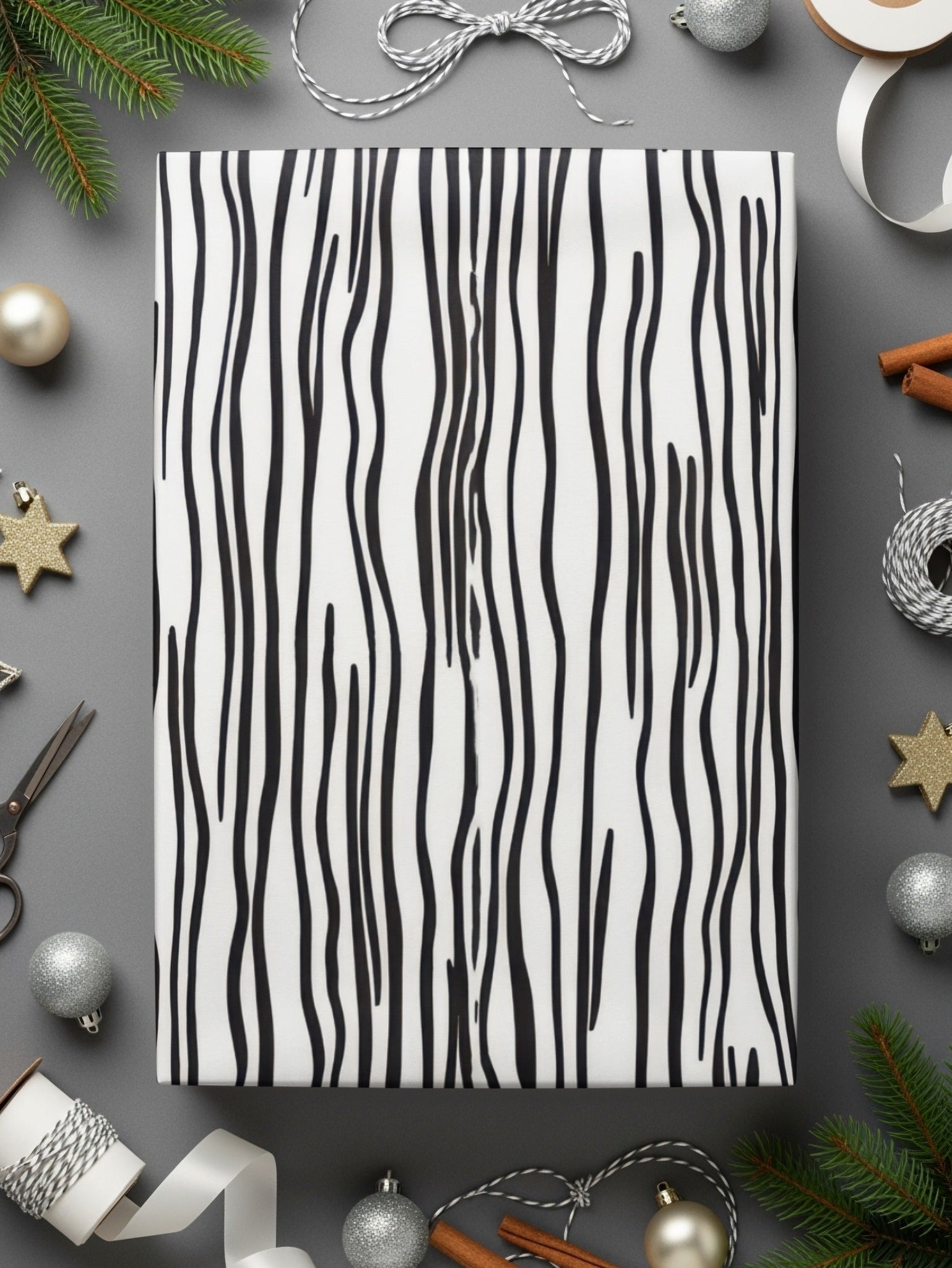 Black and White Wavy Lines Seamless Background Modern Pattern Abstract - Moore and Mountain