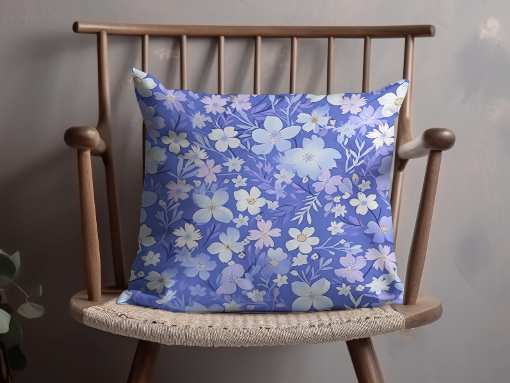 Blue Ditsy Floral Seamless Pattern Background - Moore and Mountain