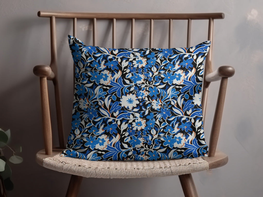 Blue Modern Toile Seamless Pattern Modern Chinoiserie - Moore and Mountain