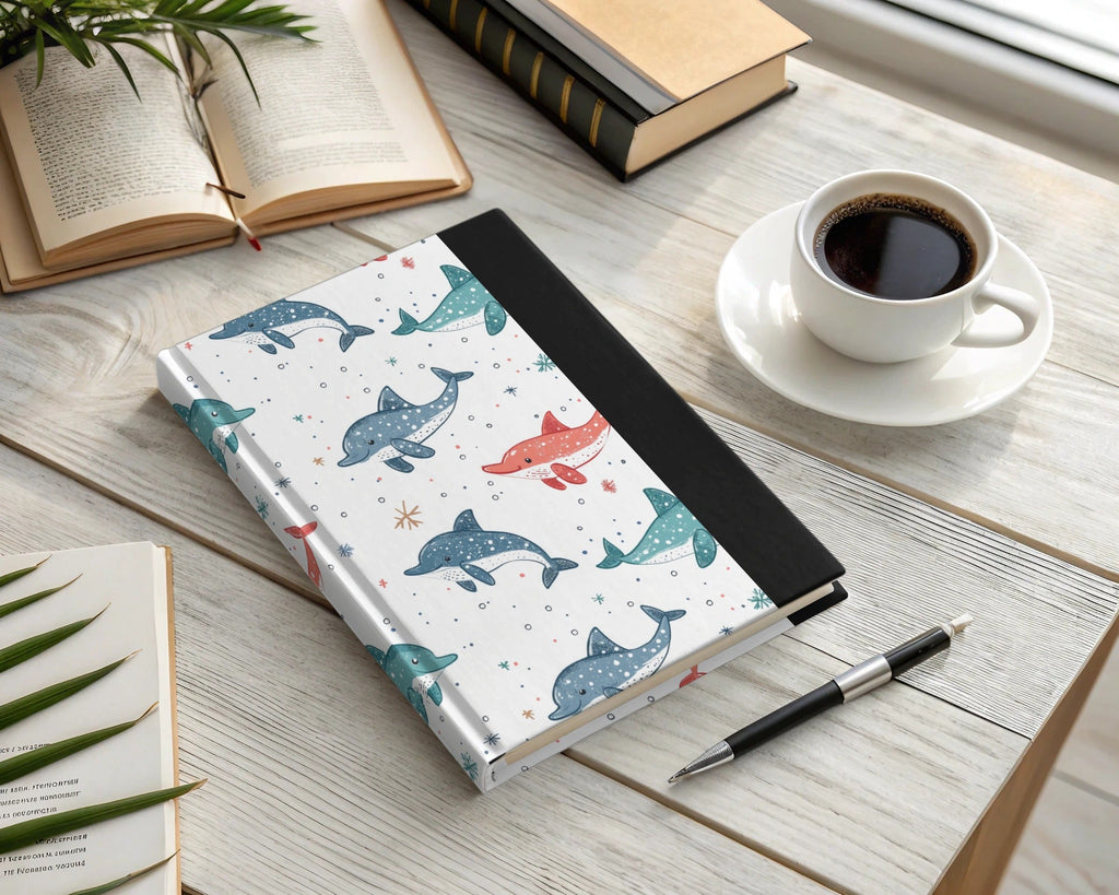 Blue Red Green Dolphins on White Background Pattern Digital Pattern for Boys - Moore and Mountain