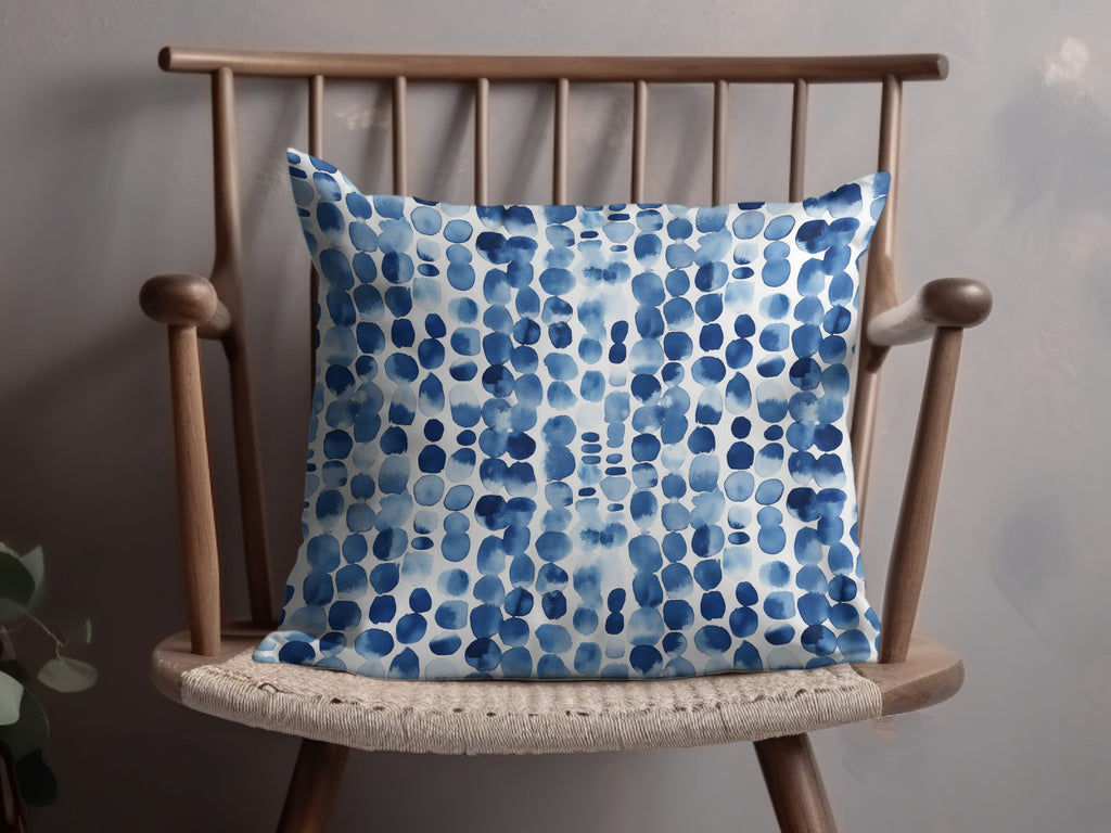 Blue Shibori Indigo Ink, Seamless Watercolor Geometric Pattern, Digital Paper, Fabric Design, Scrapbooking, Backgrounds, Graphic Design - Moore and Mountain