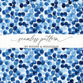 Blue Shibori Seamless Watercolor Geometric Pattern, Indigo Ink Digital Paper, Abstract Blue Texture, Navy Fabric Design, Trendy Print - Moore and Mountain