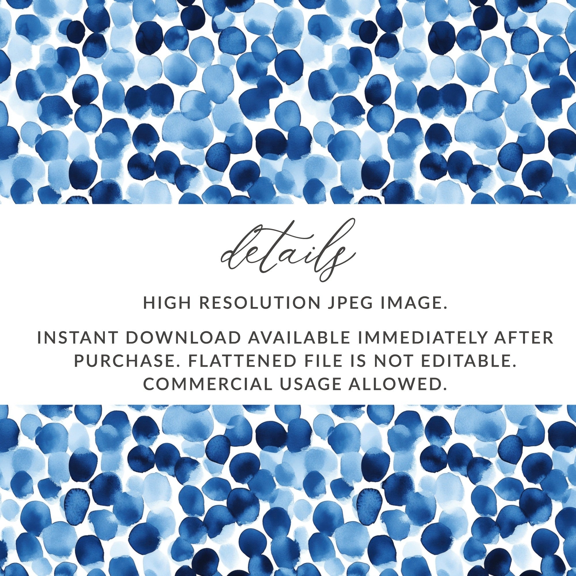 Blue Shibori Seamless Watercolor Geometric Pattern, Indigo Ink Digital Paper, Abstract Blue Texture, Navy Fabric Design, Trendy Print - Moore and Mountain