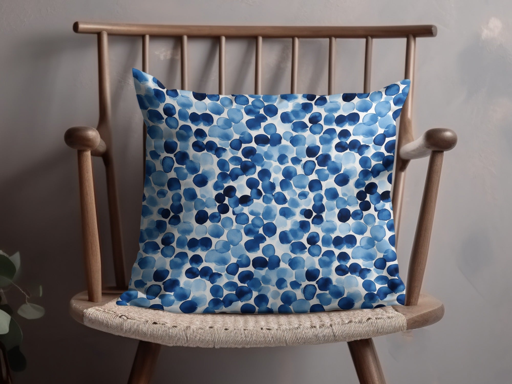 Blue Shibori Seamless Watercolor Geometric Pattern, Indigo Ink Digital Paper, Abstract Blue Texture, Navy Fabric Design, Trendy Print - Moore and Mountain