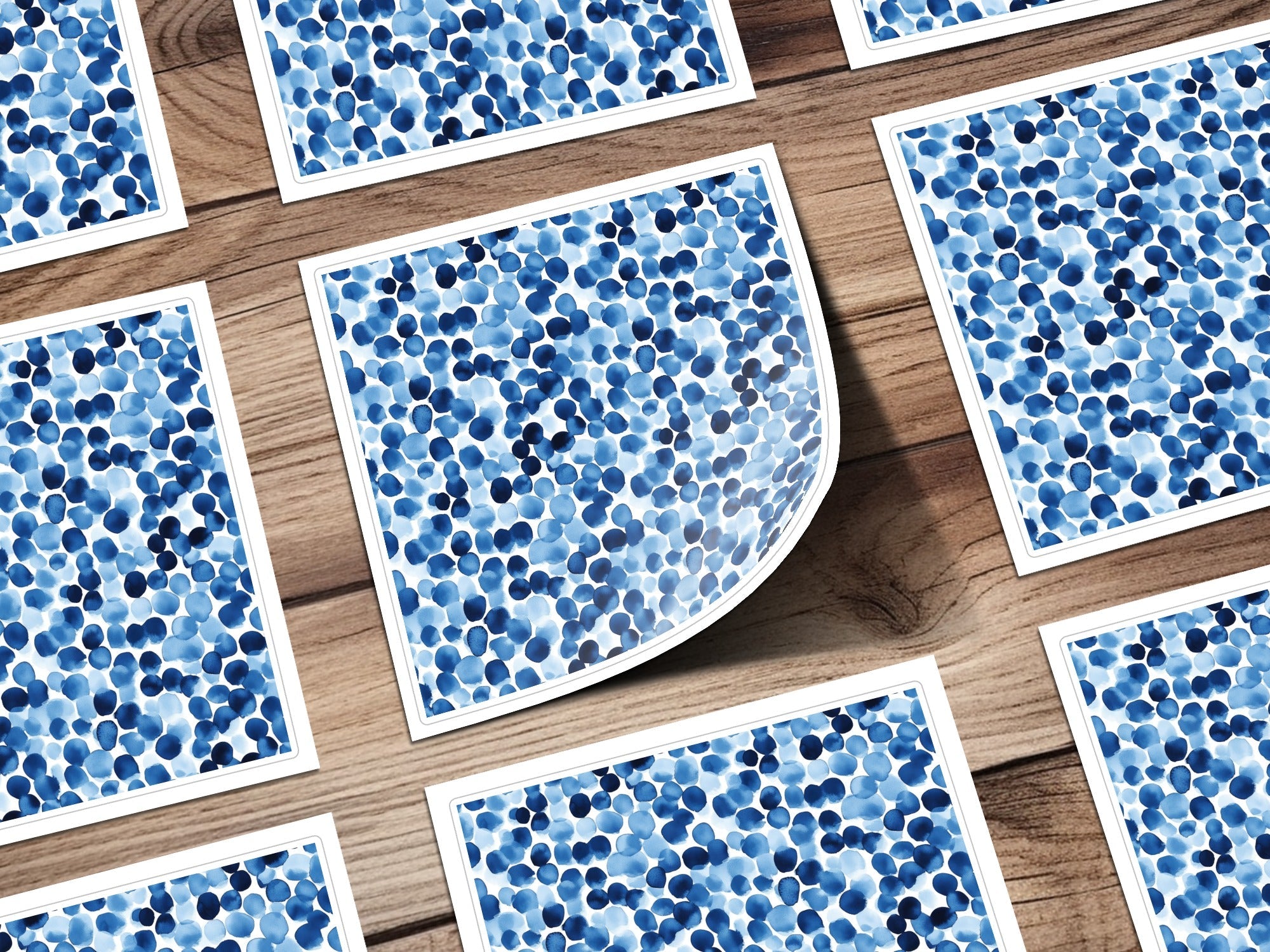 Blue Shibori Seamless Watercolor Geometric Pattern, Indigo Ink Digital Paper, Abstract Blue Texture, Navy Fabric Design, Trendy Print - Moore and Mountain