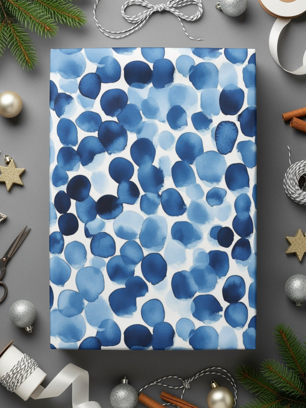 Blue Shibori Seamless Watercolor Geometric Pattern, Indigo Ink Digital Paper, Abstract Blue Texture, Navy Fabric Design, Trendy Print - Moore and Mountain