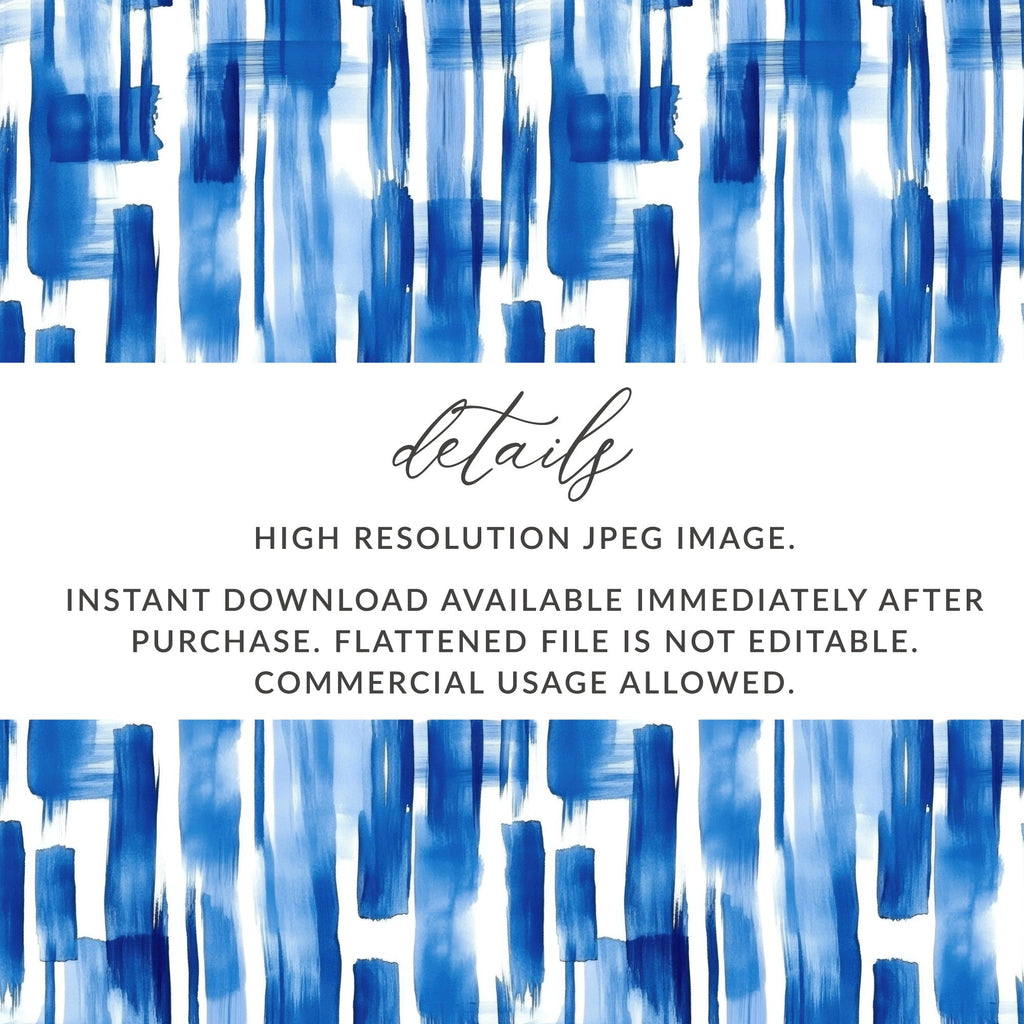 Blue Shibori Seamless Watercolor Geometric Pattern, Indigo Ink Digital Paper, Abstract Repeat Pattern, Fabric Design, Printable Wallpaper - Moore and Mountain