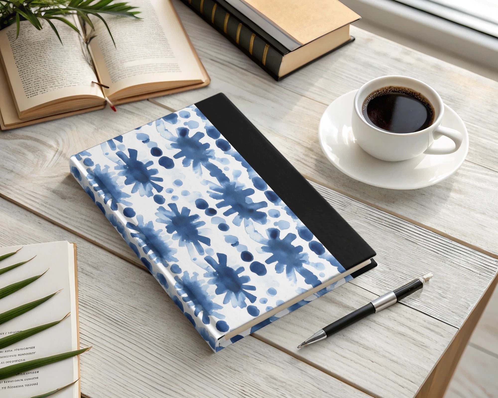 Blue Shibori Seamless Watercolor Geometric Pattern, Indigo Ink Digital Paper, Abstract Tileable Background, Modern Texture, Printable Fabric - Moore and Mountain