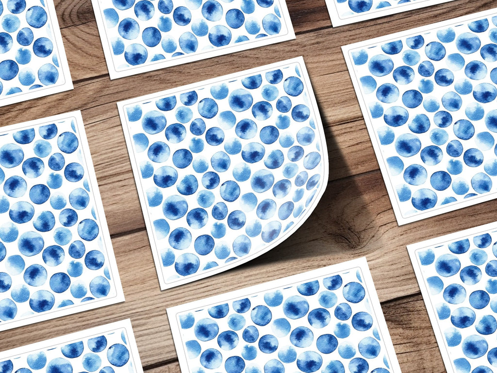 Blue Shibori Seamless Watercolor Geometric Pattern, Indigo Ink, Digital Paper, Fabric Design, Scrapbooking Paper, Printable Pattern - Moore and Mountain