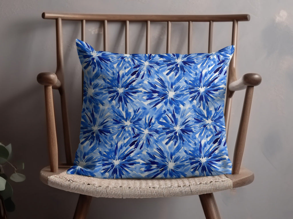 Blue Shibori Seamless Watercolor Geometric Pattern, Indigo Ink Digital Paper, Modern Abstract Design, Textile Print, Scrapbooking Paper - Moore and Mountain