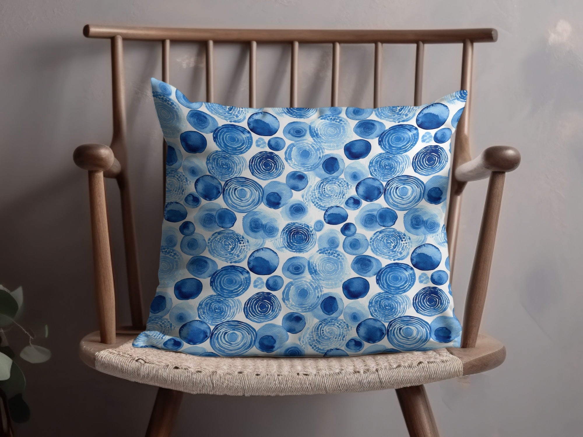 Blue Shibori Seamless Watercolor Geometric Pattern, Indigo Ink Digital Paper, Modern Background, Fabric Design, Scrapbooking, Graphic Design - Moore and Mountain