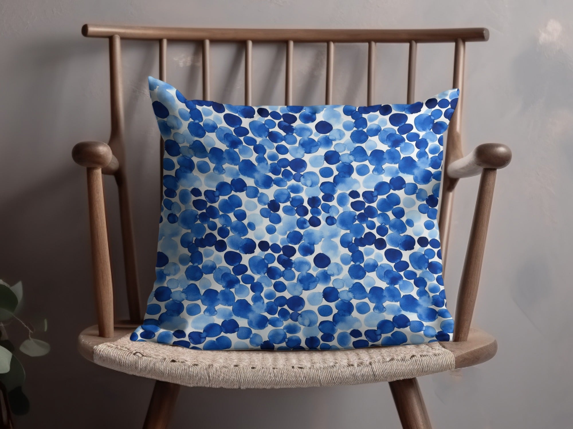 Blue Shibori Seamless Watercolor Geometric Pattern, Indigo Ink Digital Paper, Modern Indigo Texture, Fabric Design, Scrapbooking Digital - Moore and Mountain