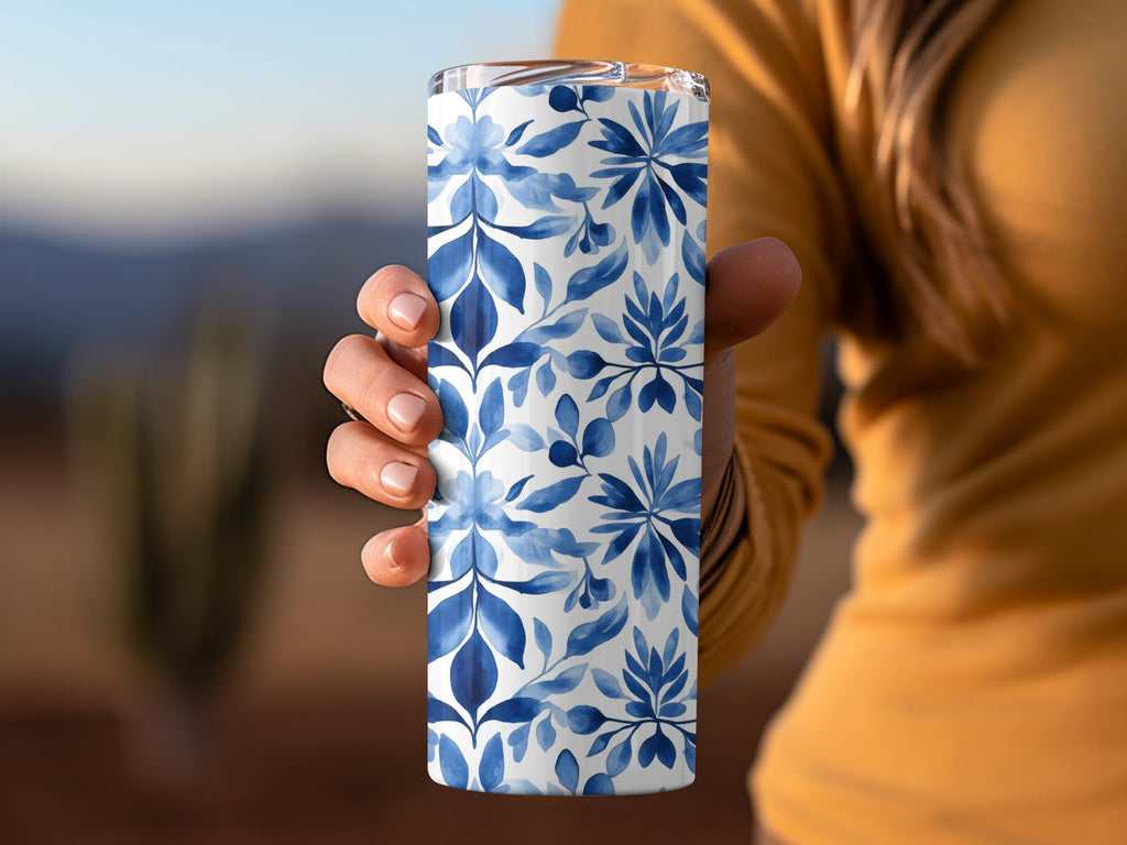 Blue Shibori Seamless Watercolor Geometric Pattern, Indigo Ink Texture, Digital Paper, Repeat Pattern, Fabric Design, Digital Download - Moore and Mountain