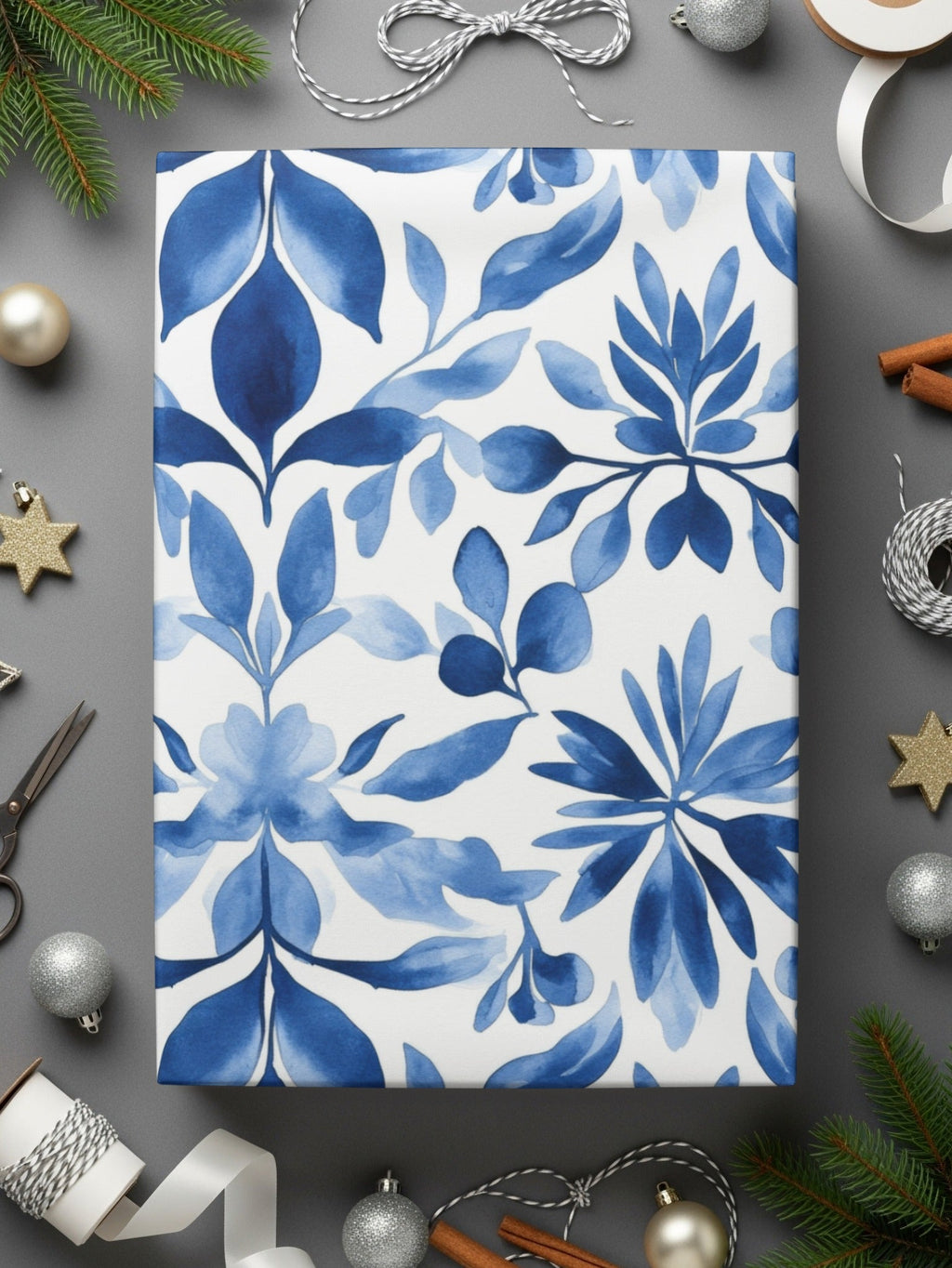 Blue Shibori Seamless Watercolor Geometric Pattern, Indigo Ink Texture, Digital Paper, Repeat Pattern, Fabric Design, Digital Download - Moore and Mountain