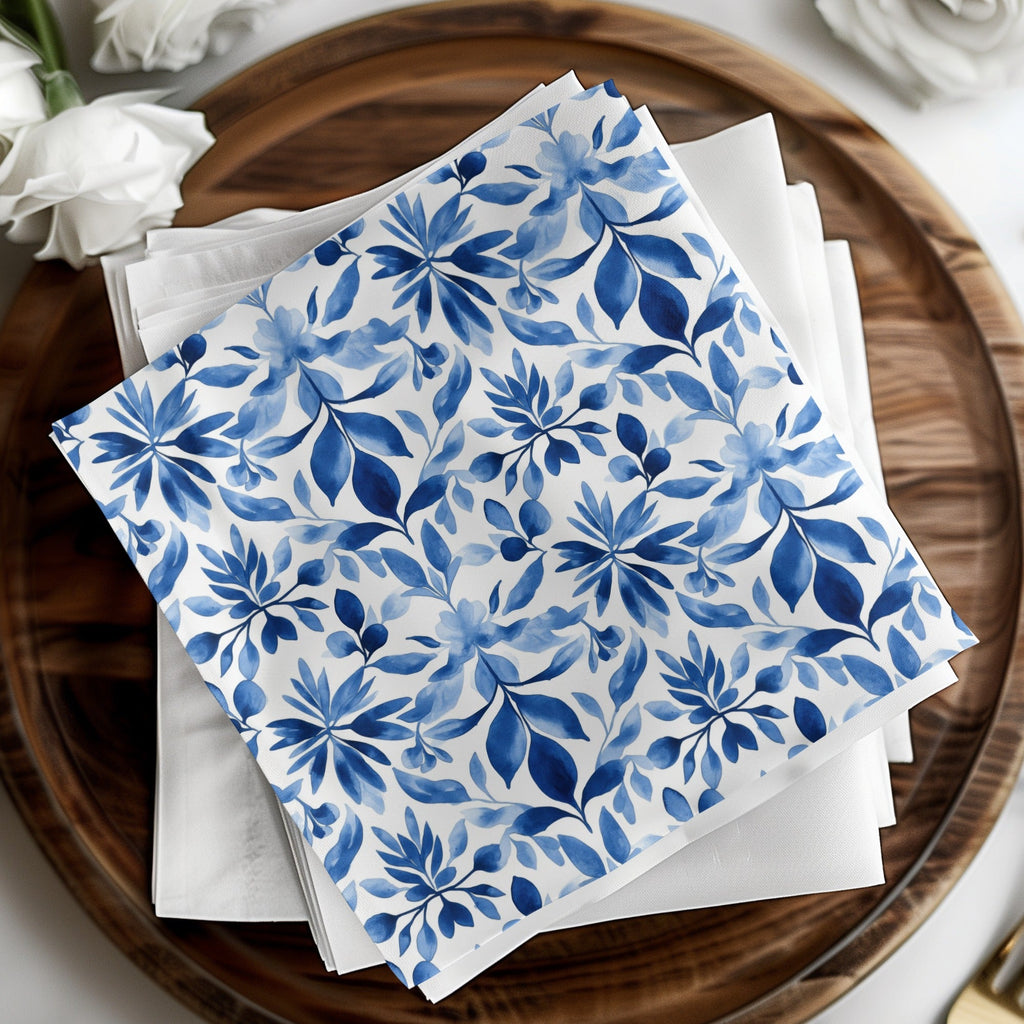 Blue Shibori Seamless Watercolor Geometric Pattern, Indigo Ink Texture, Digital Paper, Repeat Pattern, Fabric Design, Digital Download - Moore and Mountain