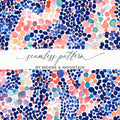 Blue Watercolor Floral Digital Paper, Abstract Dots Pattern, Scrapbook Paper, Fabric Design, Summer Printable Background - Moore and Mountain