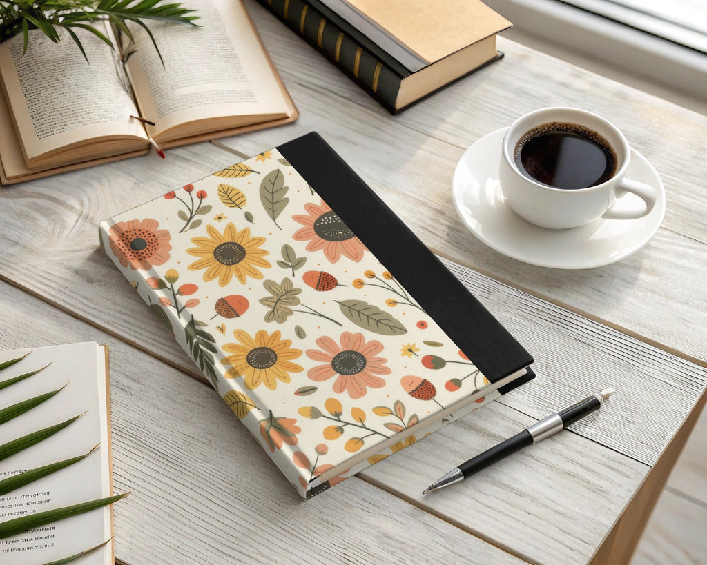 Blush Yellow Autumn Floral Boho Seamless Pattern Digital - Moore and Mountain