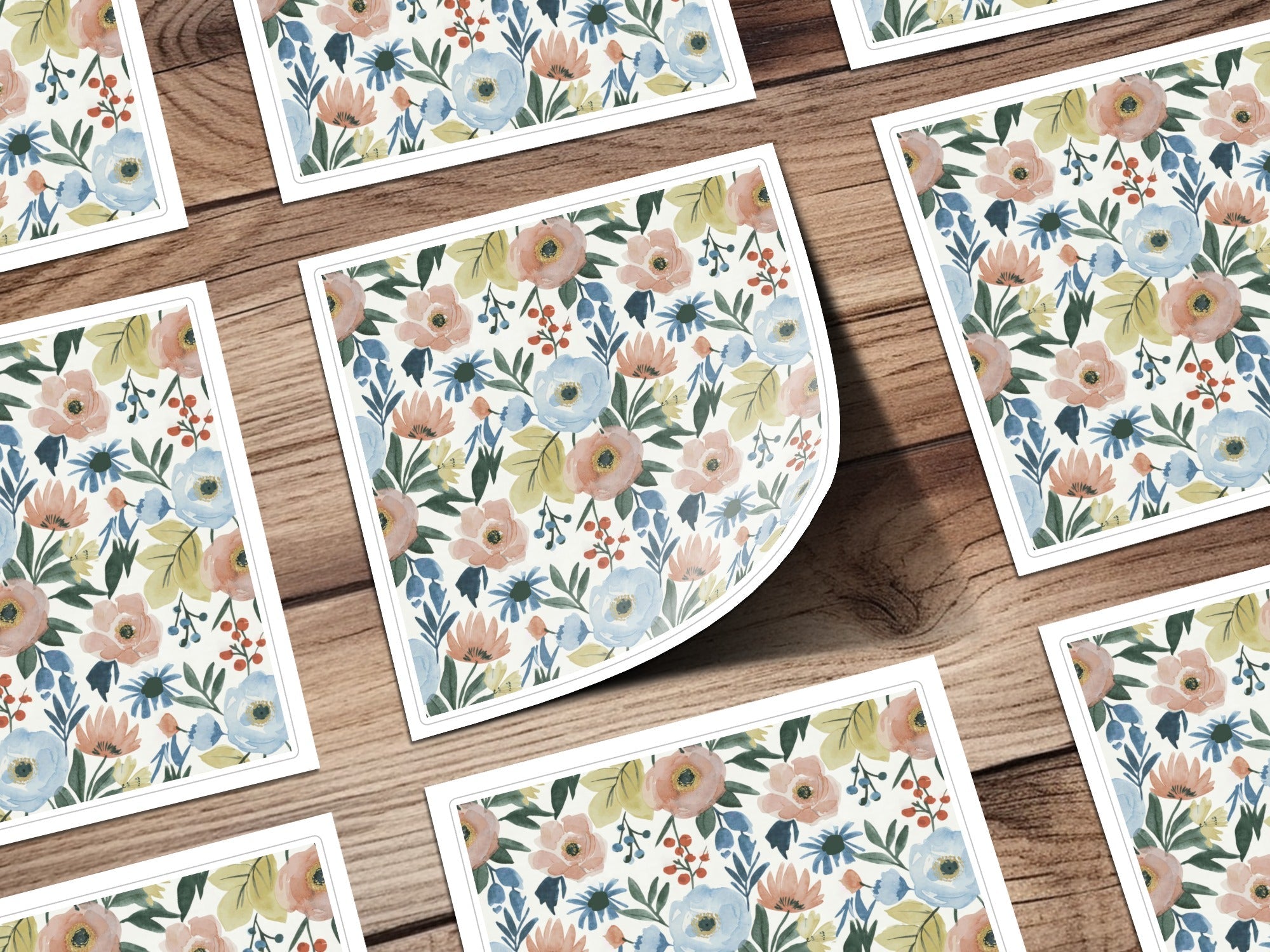 Boho Cottagecore Seamless Light Blue Pattern - Moore and Mountain